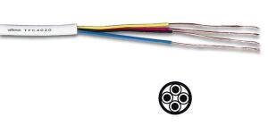 Telefoonkabel 4 x 0.20mm - wit - rond - 100 meter