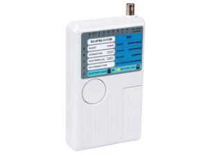 USB-/LAN tester voor USB-A, MINI-USB-B, BNC, RJ45, RJ12, RJ11, RJ10